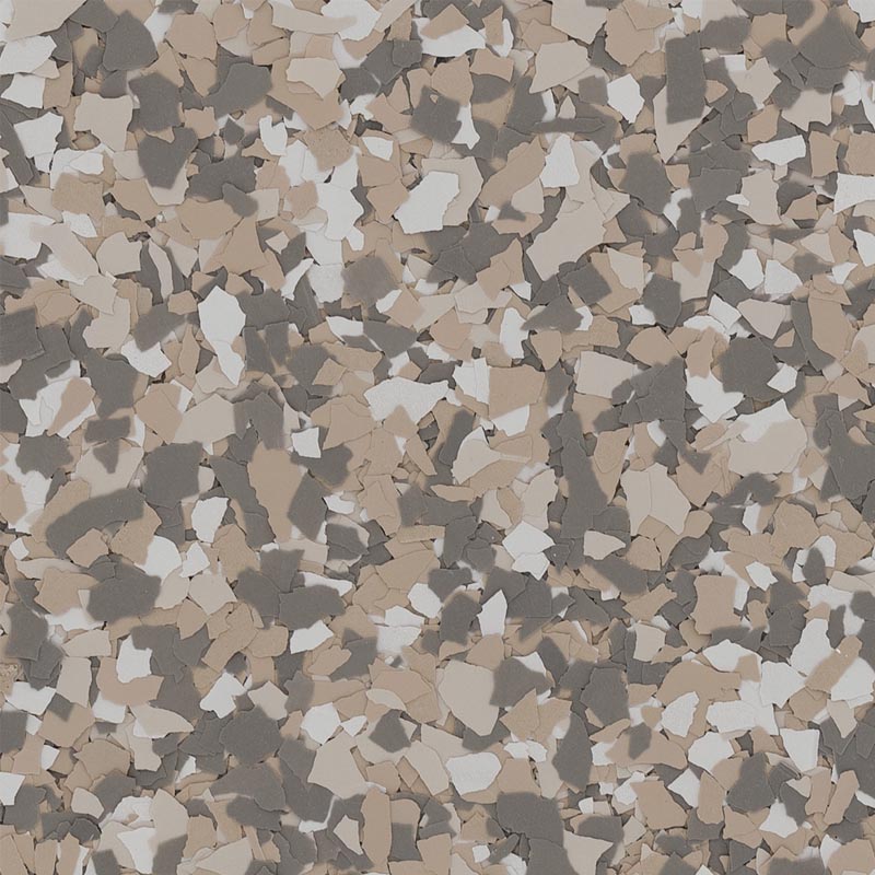 Torginol Madras flake blend — warm earthy tan, taupe, brown, grey and white