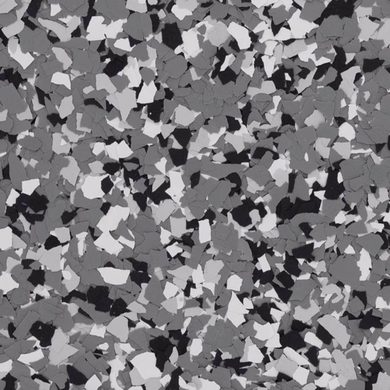 Wombat flake blend — multi-tone grey blend with black, neutral