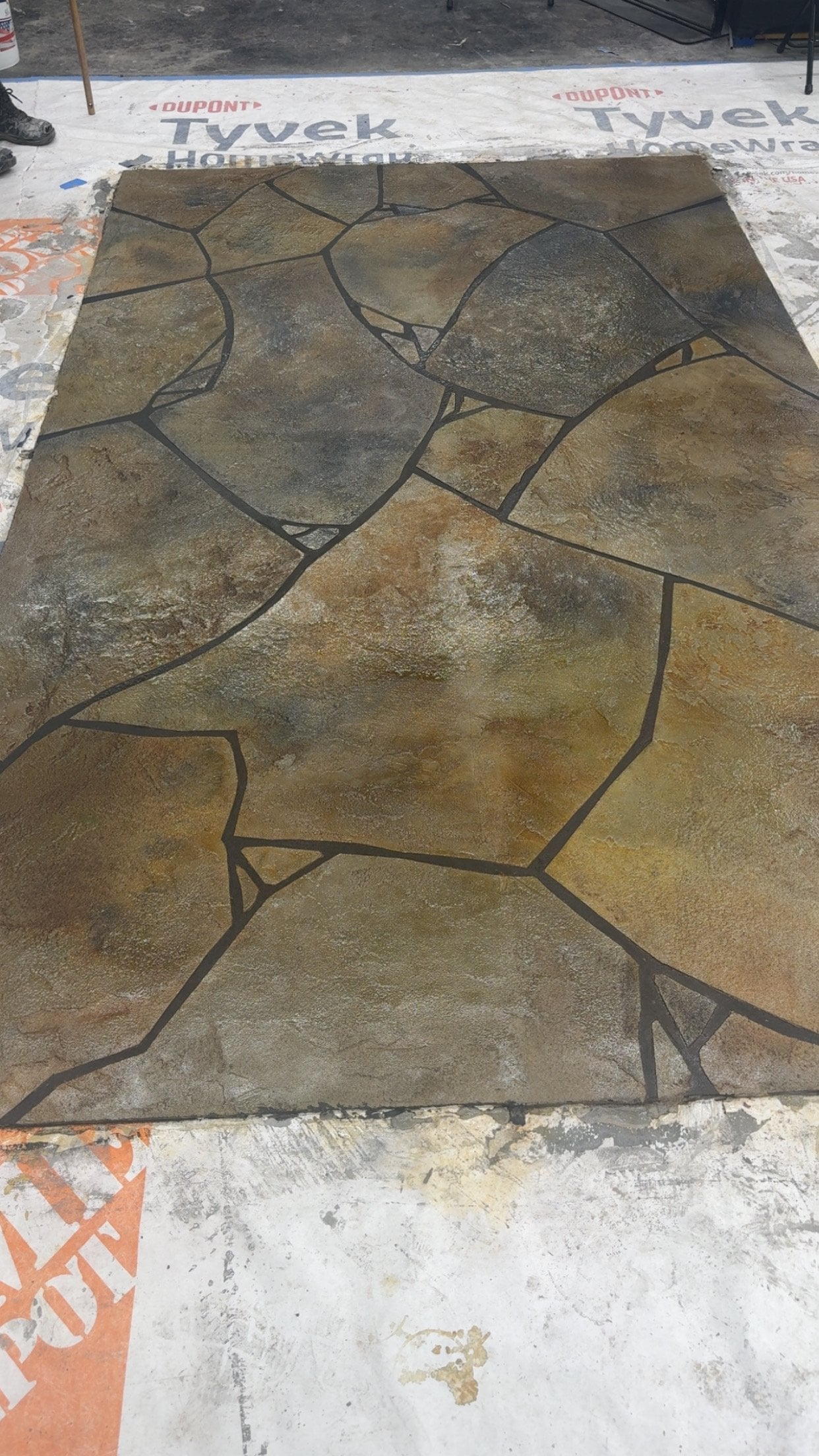 Natural flagstone decorative overlay sample panel